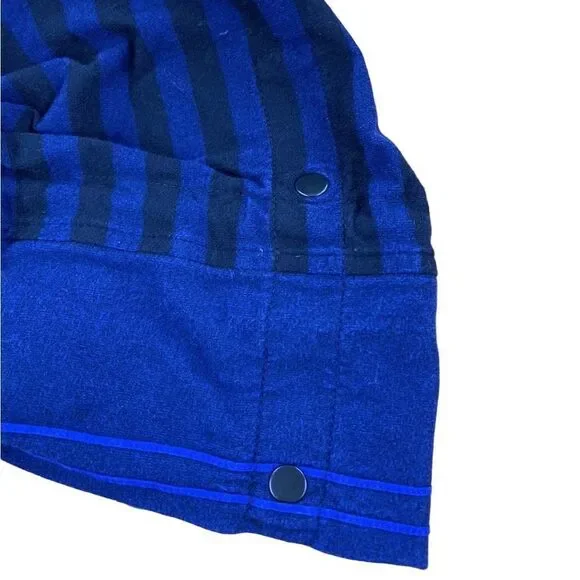 Stone Island S/S 2008 Blue/Black Striped Hooded Sweatshirt Size XL - Picture 3 of 8